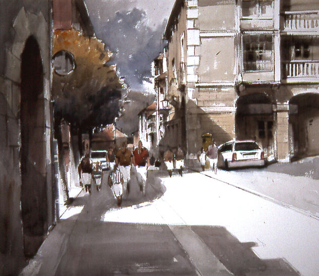 Medina de Pomar (Bu) C. Mayor Watercolour