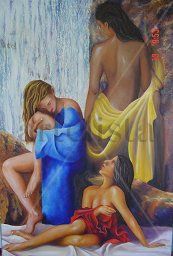 Las banñistas Oil Canvas Others