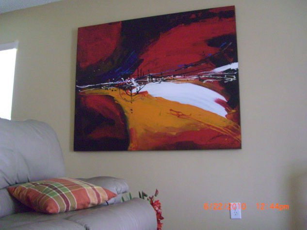 Red Storm Acrylic Canvas Others