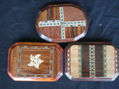 wood mini plates for serve ham, cheese, pate