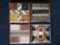 wood mini plates for serve ham, cheese, pate