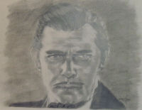 Clark Gable Charcoal