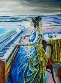 Pianist. Abstraction.