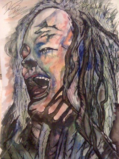 Jonathan Davis Watercolour Paper Portrait