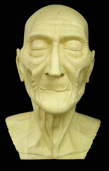 TOOTHLESS OLD MAN Wood Figurative