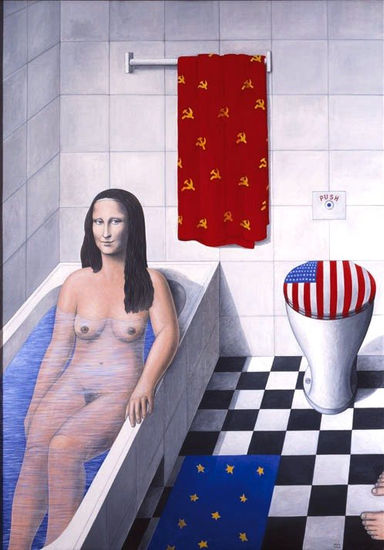 Icon of the Cold War Oil Canvas Nude Paintings