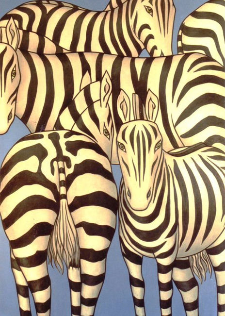 Zebras around a...