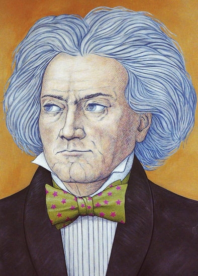 Ludwig van Beethoven Oil Canvas Portrait