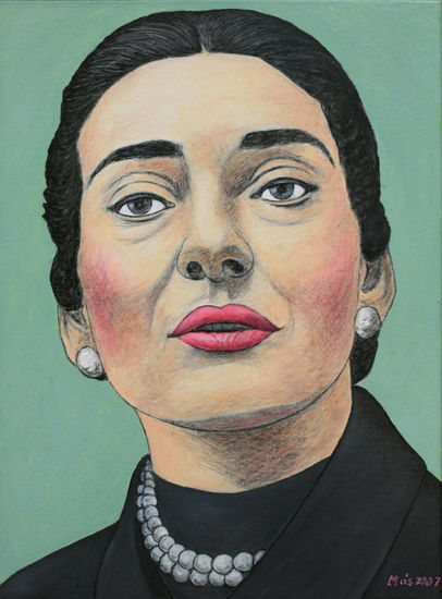 Maria Callas Oil Canvas Portrait