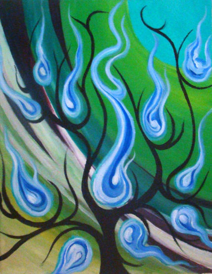 Blue flames