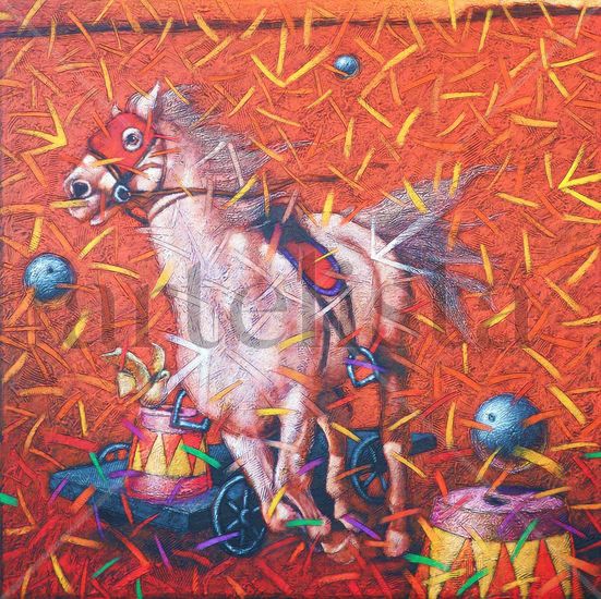 From The Kingdom's Horses: The Traveler II Mixed media Canvas Animals