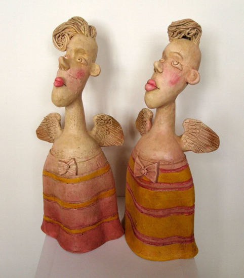 Twins Carving Figurative