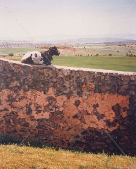 Sunbathing Óleo Tabla Animales