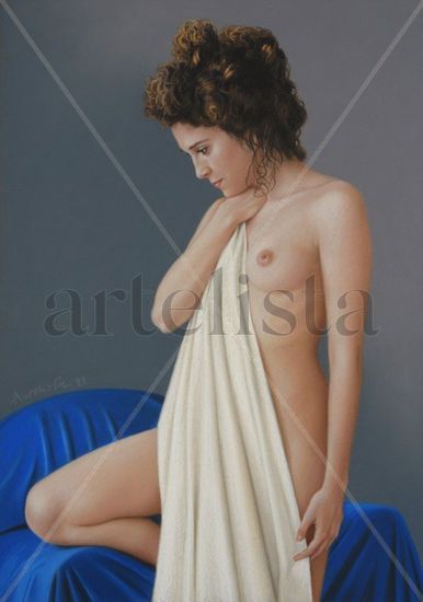 Thinking Pastel Paper Nude Paintings