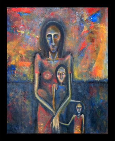 DESPLAZADOS Oil Canvas Figure Painting