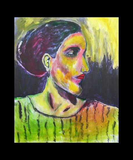 LA DAMA DE AMARILLO Oil Canvas Others