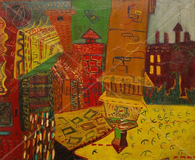 Lanscape-Old city Tryavna Oil Card Others