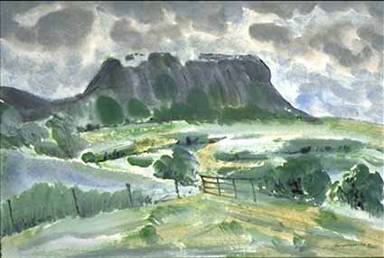 Ben Bulbin, Ireland Watercolour Paper Landscaping