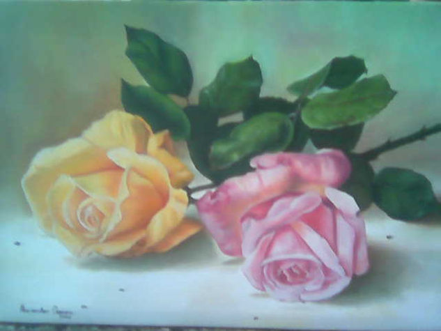 Rosas Oil Canvas Floral Painting