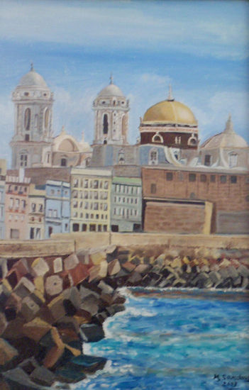 Catedral de Cádiz Oil Canvas Landscaping