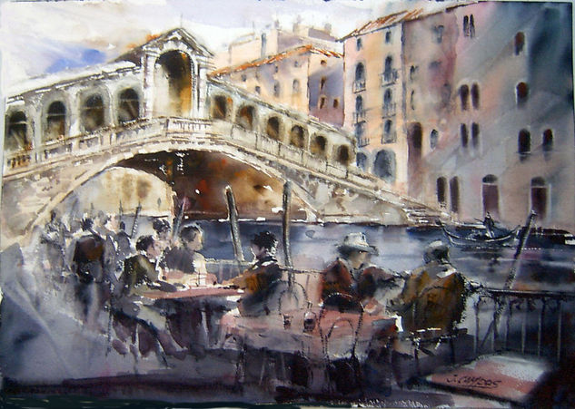 Rialto bridge- Venecia Watercolour Paper Others