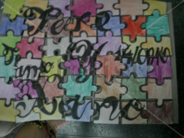 Puzzle aniversario Cortado en piezas
