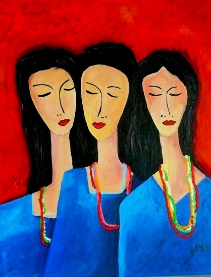 las tres marias Óleo Lienzo Figura