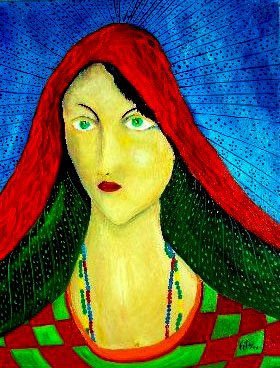 la madre Oil Canvas Portrait