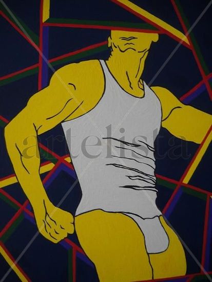 MAN II Acrylic Canvas Nude Paintings