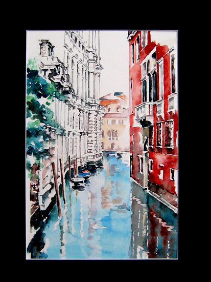 Ca' Pesaro, by Amapola Herrera Watercolour Paper Landscaping