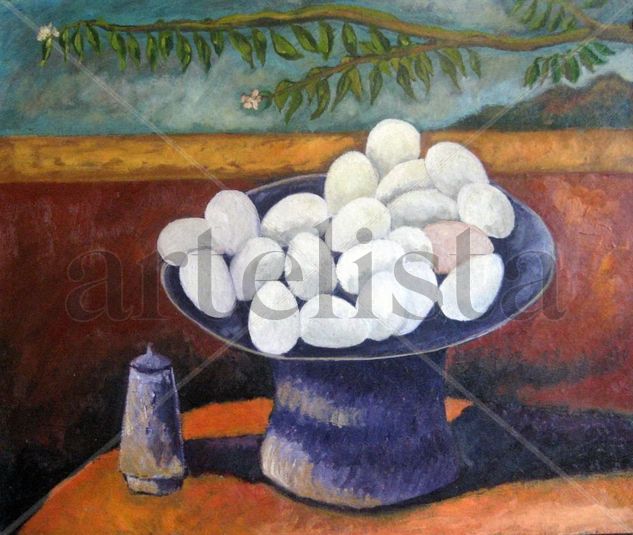 BODEGÓN DE HUEVOS Oil Canvas Still Life Paintings