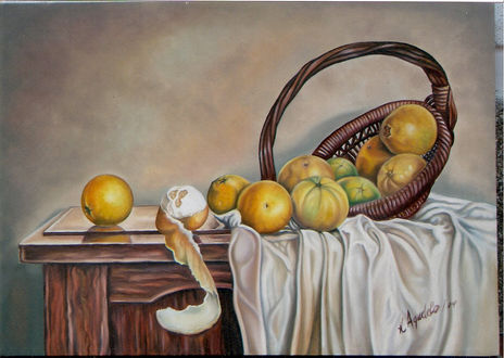 Bodegon con naranjas