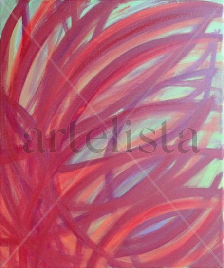 Hojas en Rojo 2 Acrylic Canvas Others