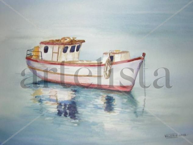 "REFLEJOS" Watercolour Paper Marine Painting