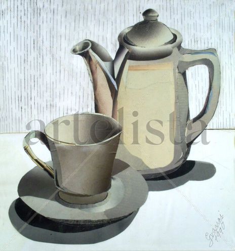 Taza y cafetera