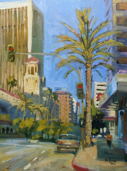 Wilshire Blvd Oil Canvas Landscaping