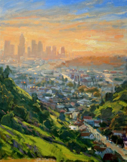 Atardecer sobre Los Angeles Oil Canvas Landscaping