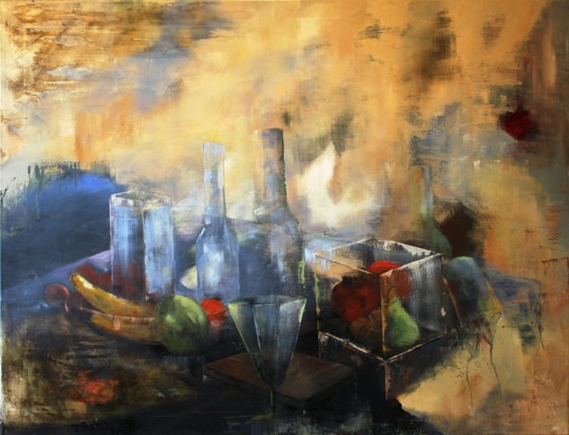 ...cuando todos se marchen, y yo te espere... Oil Canvas Still Life Paintings