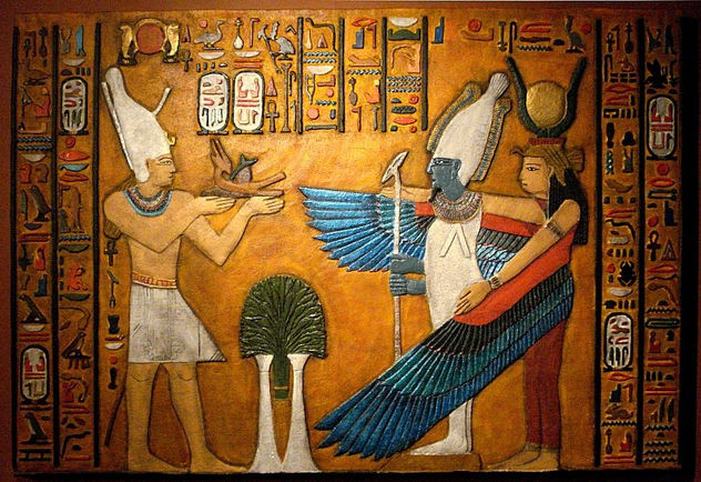 Muro del templo de isis en philae