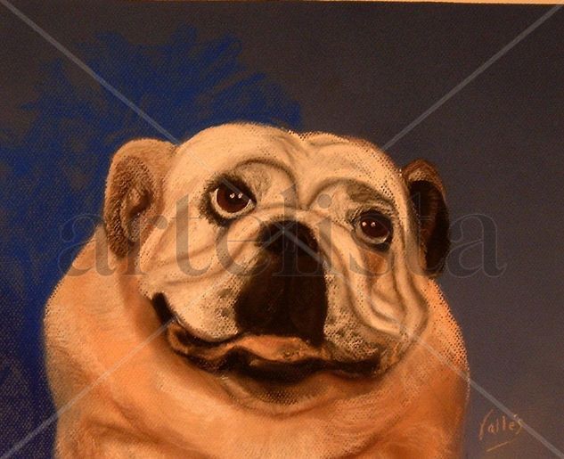 Bulldog Pastel Papel Animales