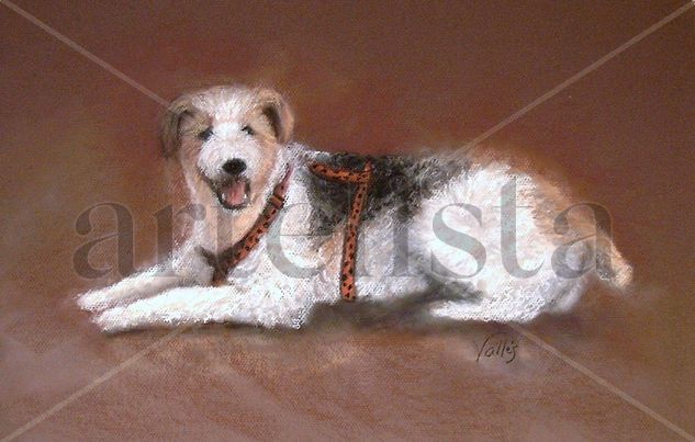 Fox Terrier Pastel Papel Animales