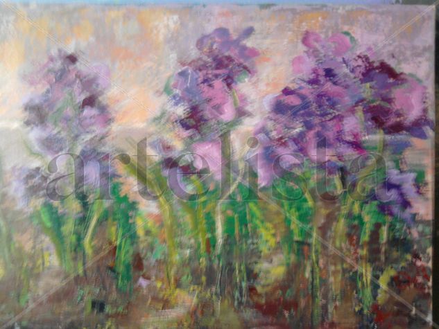 lirios Oil Canvas Floral Painting