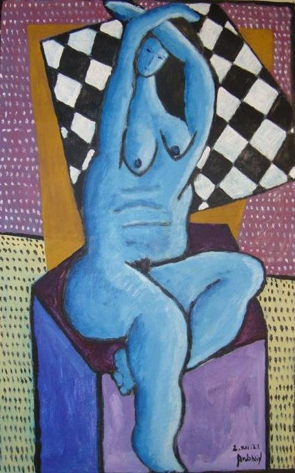 Desnudo y damero