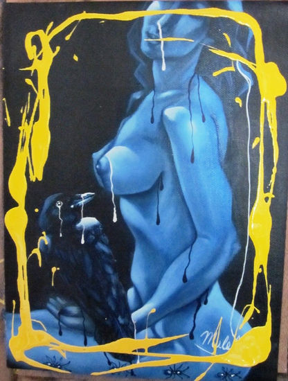 Crow Oil Canvas Nude Paintings