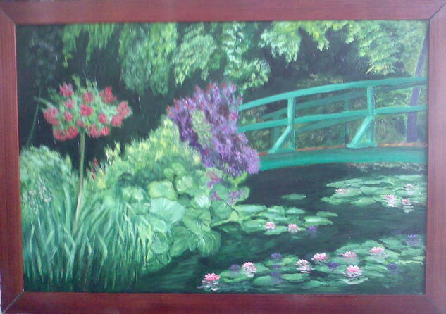 Giverny Oil Panel Landscaping