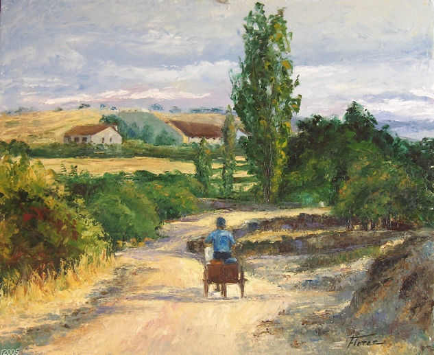 Camino de vuelta Oil Canvas Landscaping