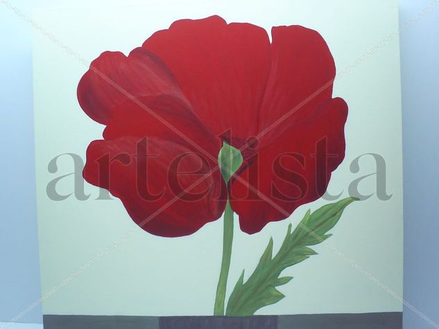 amapola Acrylic Canvas Floral Painting