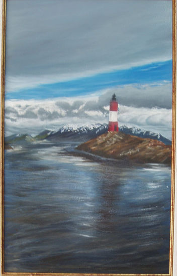 faro del fin del mundo Oil Canvas Landscaping