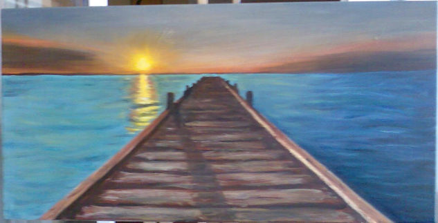 malecon Oil Canvas Landscaping