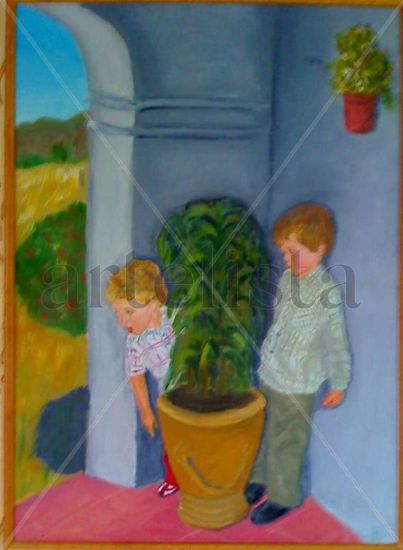 Alejandro y Miguel Oil Canvas Landscaping